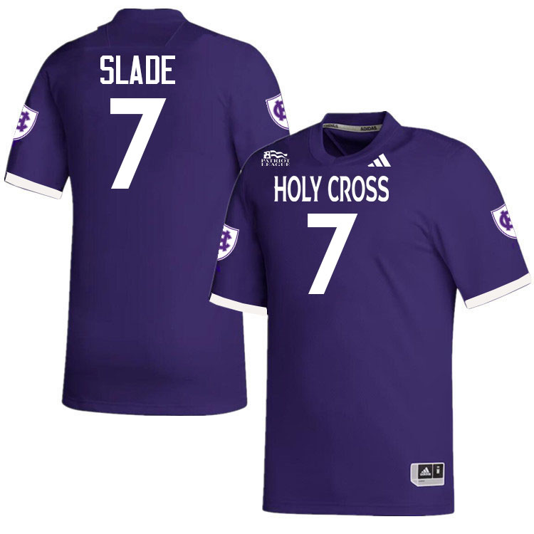 Holy Cross Crusaders #7 Sam Slade College Football Jerseys,Uniforms-Purple